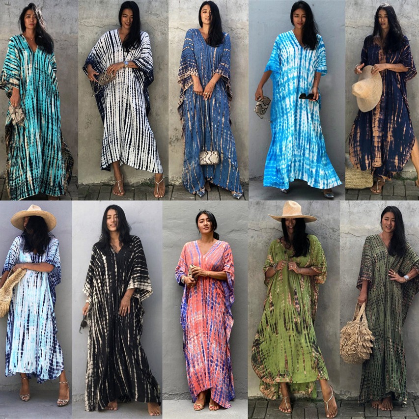 Cover Up Kaftan - Plus Size Damen Beachwear Long Beach