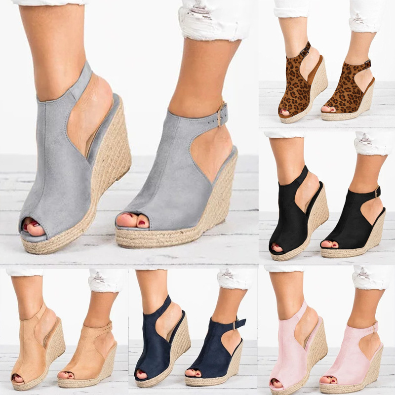 Wedge Espadrille Women - Sandalen mit Absatz für Damen, Sommer