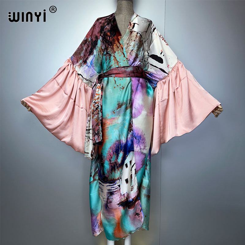 Cover Up Kaftan - WINYI Sommer-Kimono-Partykleid, Strandkleidung, Badeanzug, Vertuschung, Afrika,