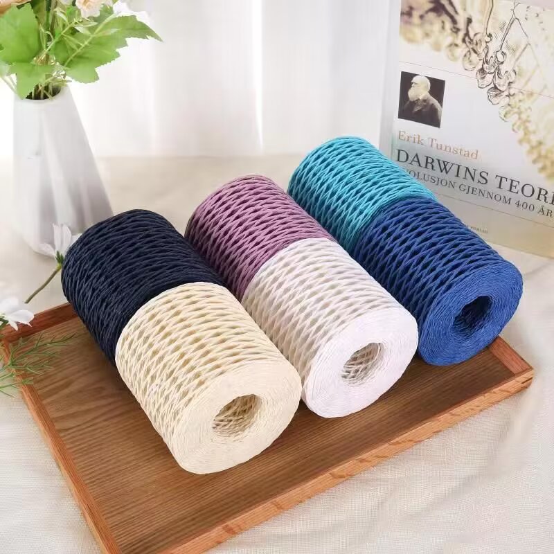 Crochet Bag Raffia - 190 g Bastgarn, Strohpapiergarn aus Bambusfaser,