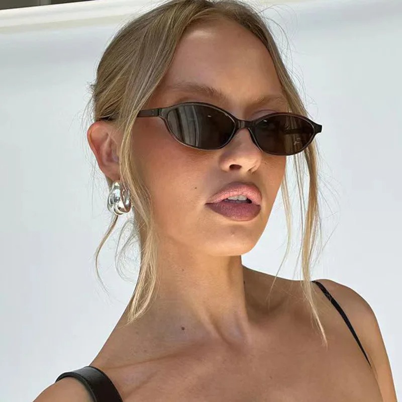 Sunglasses Cat Eye - Retro-Sonnenbrille mit ovalem Rahmen, modische Damen-Sonnenbrille