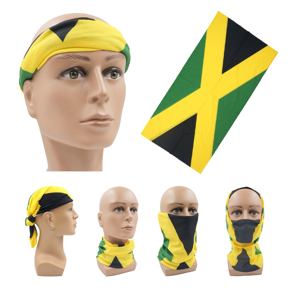 Headband Summer Knit - Atmungsaktive Lauf-Gesichtsmaske, Schals, Jamaika-Flagge, Bandana, Snood,