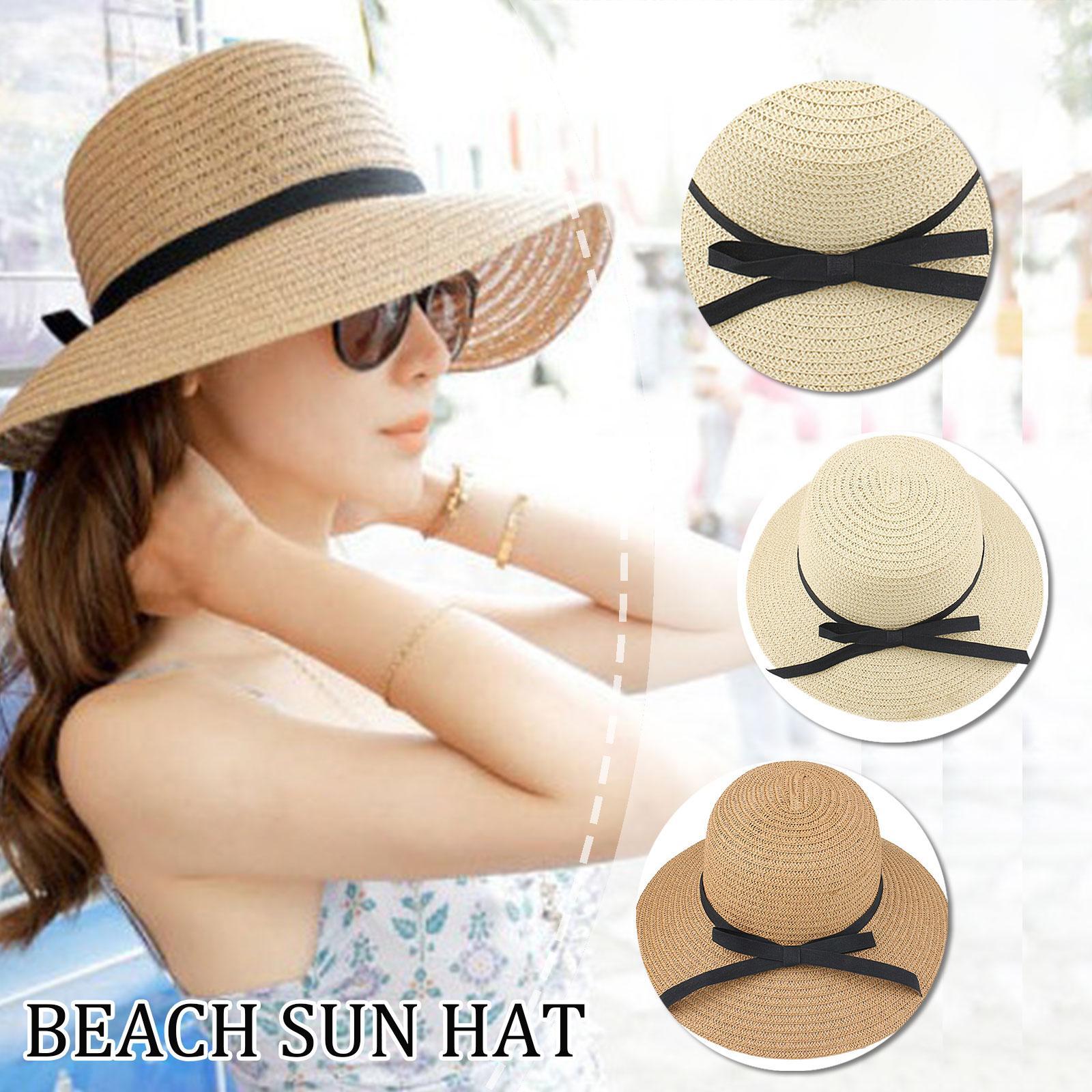 Hat Floppy Wide - Sommer Stroh Hut Große Breite Krempe