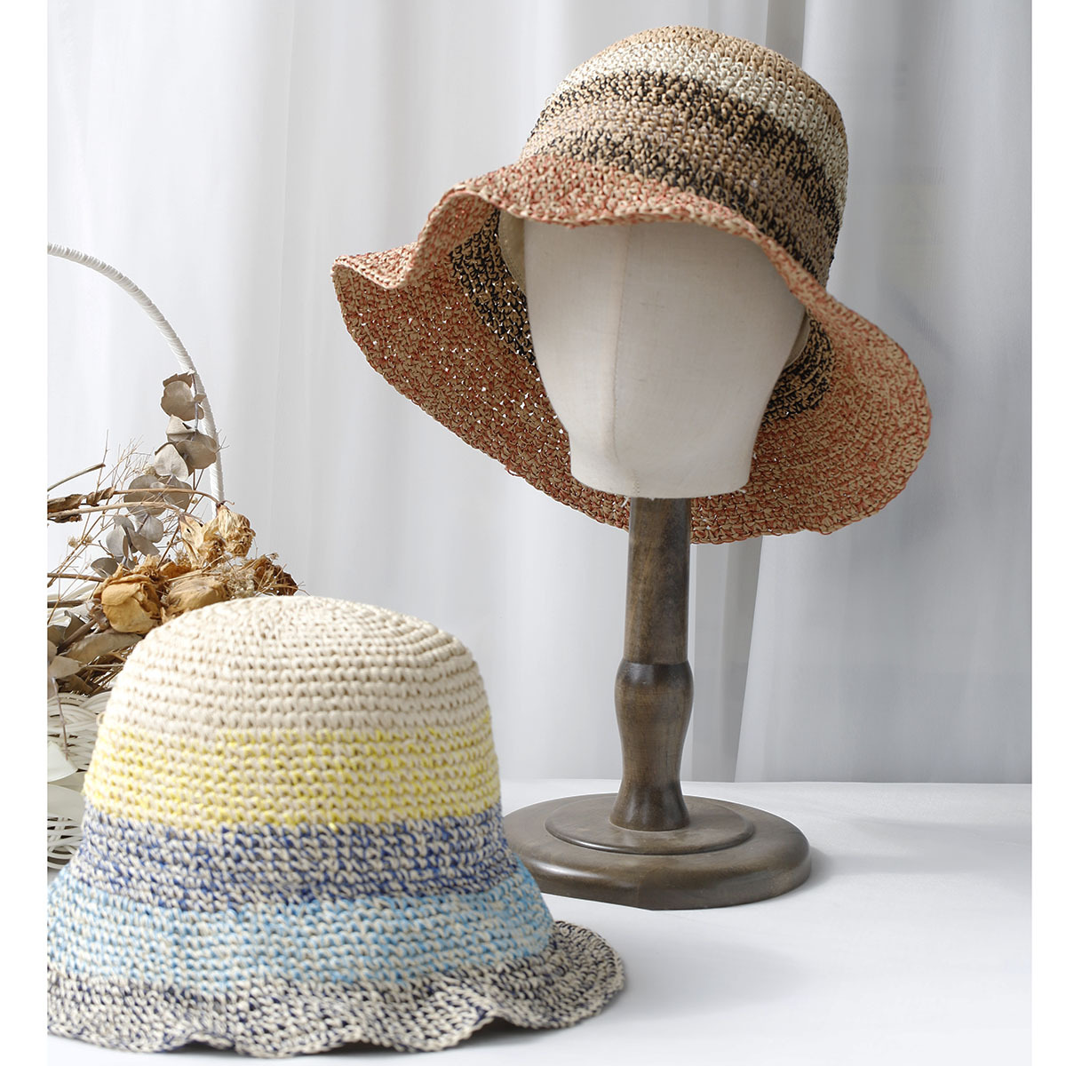 Hat Floppy Wide - 2025, Sommer hochwertiger faltbarer Strohhut, Floppy,