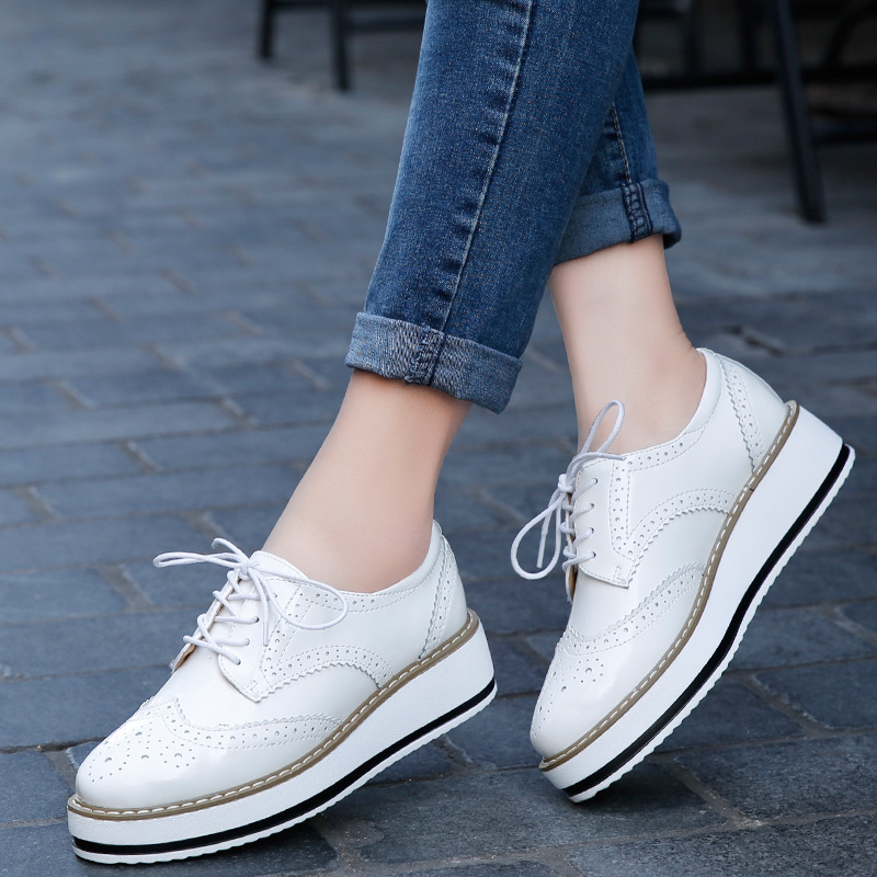 Wedge Espadrille Women - Frauen Müßiggänger Schuhe Leder Dicken Heels