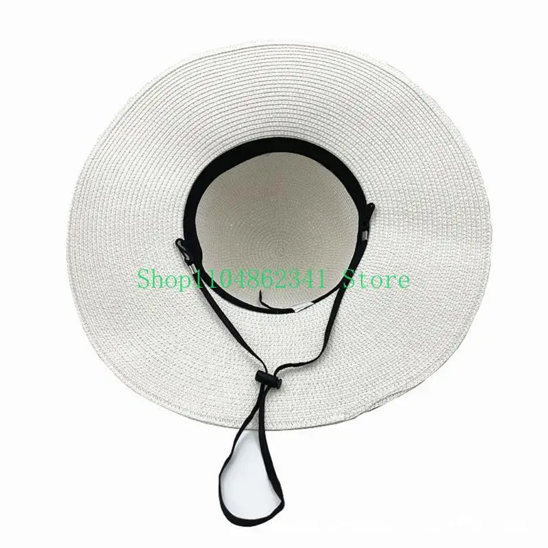 Hat Floppy Wide - 652F Eleganter Floppy-Strohhut für Damen, faltbar,