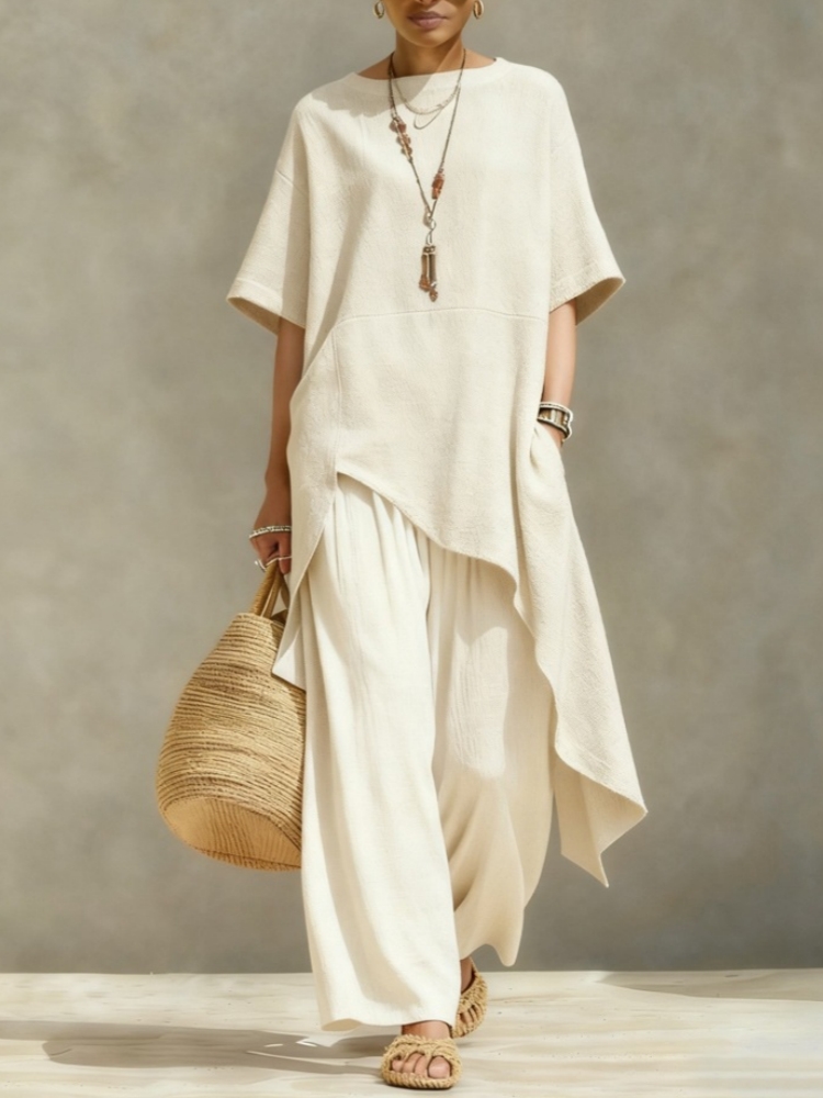 Damen Baumwoll-Leinen Hosenanz – Linen Pant Wide Bewertung und Preis