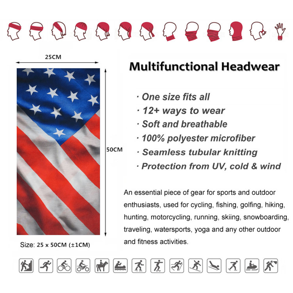Sonnenschutzschal mit USA-Flag – Headband Summer Knit Bewertung und Preis