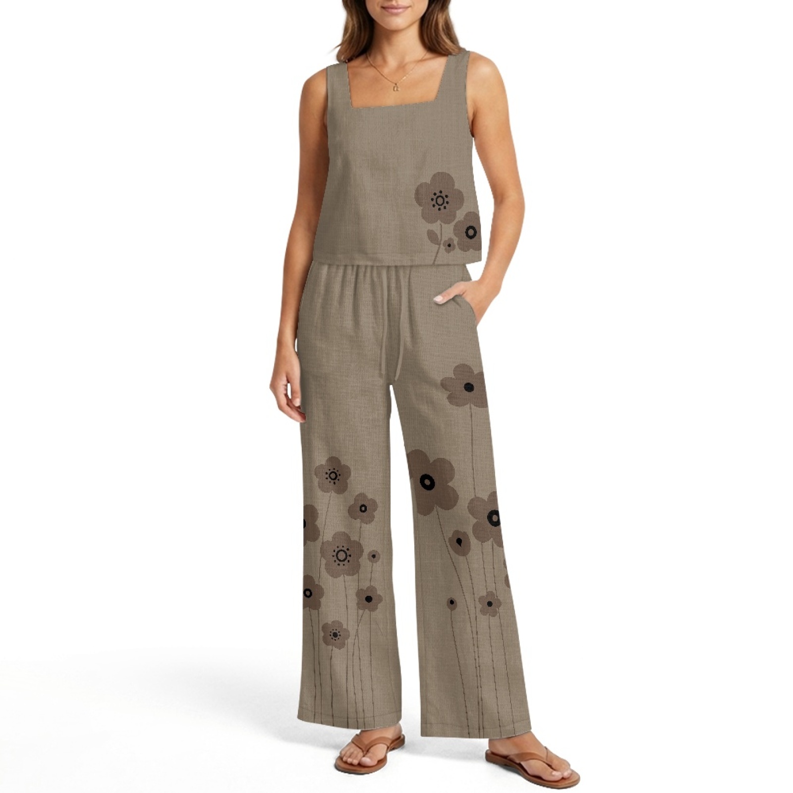 INSTANTARTS Damen-Leinenwesten – Linen Pant Wide Bewertung und Preis