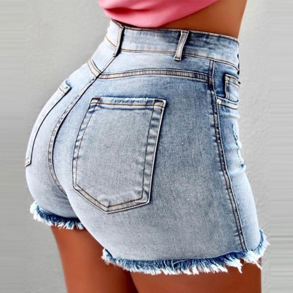 Damen High-Waist Distressed Je – Shorts Denim Frayed Bewertung und Preis