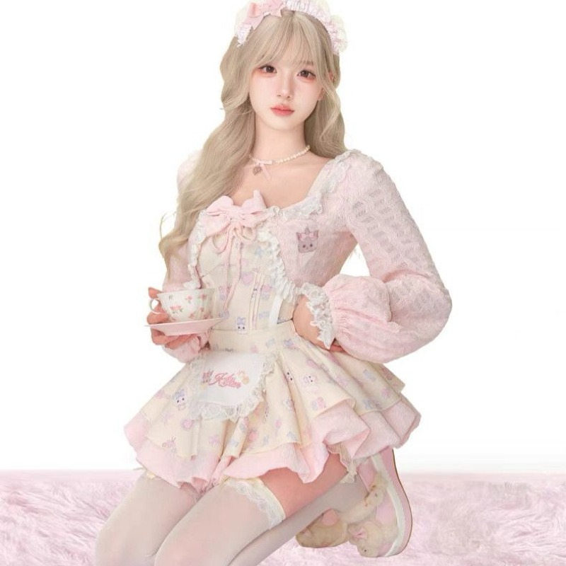 Japanisches süßes 3-teiliges S – Crop Top Crochet Bewertung und Preis