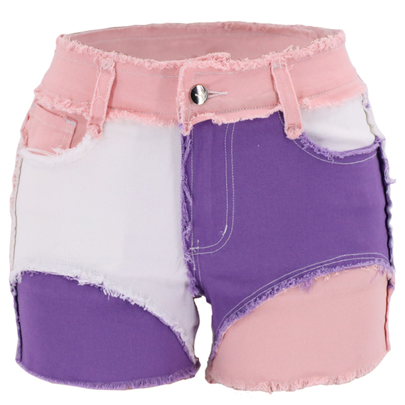Modische Mid-Waist Slim Fit Ze – Shorts Denim Frayed Bewertung und Preis