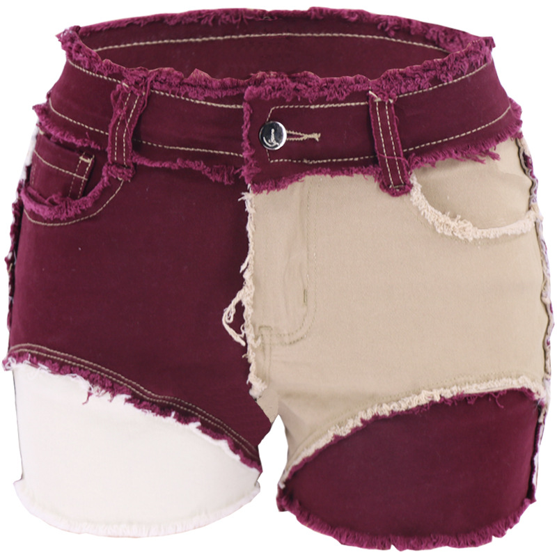 Modische Mid-Waist Slim Fit Ze – Shorts Denim Frayed Bewertung und Preis