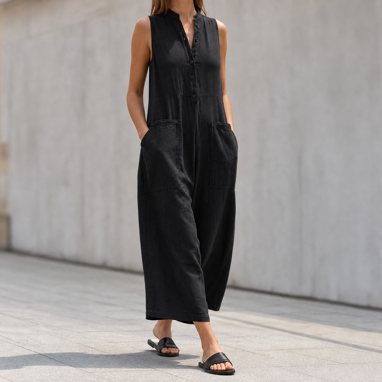 Damen-Overall aus Leinen-Baumw – Jumpsuit Linen Relaxed Bewertung und Preis