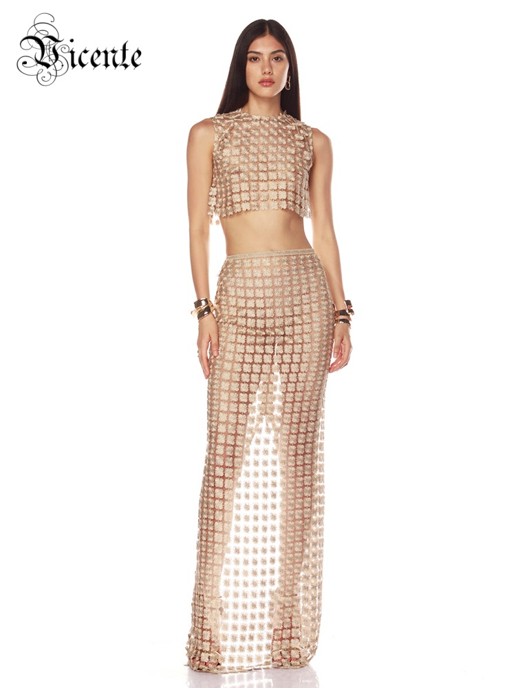 VC Stilvolles, beigefarbenes,  – Crop Top Crochet Bewertung und Preis