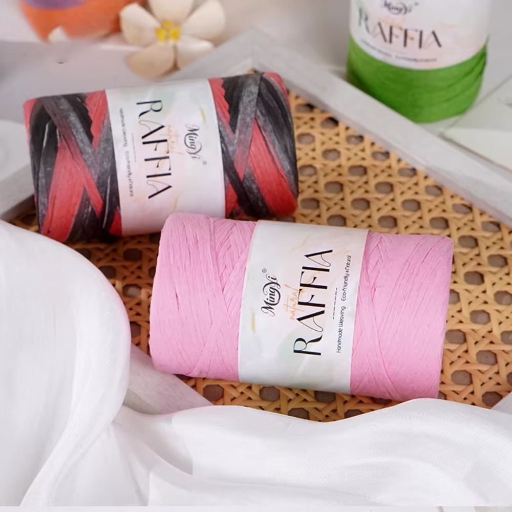 DIY Mehrfarbiges Raffia-Garn D – Crochet Bag Raffia Bewertung und Preis