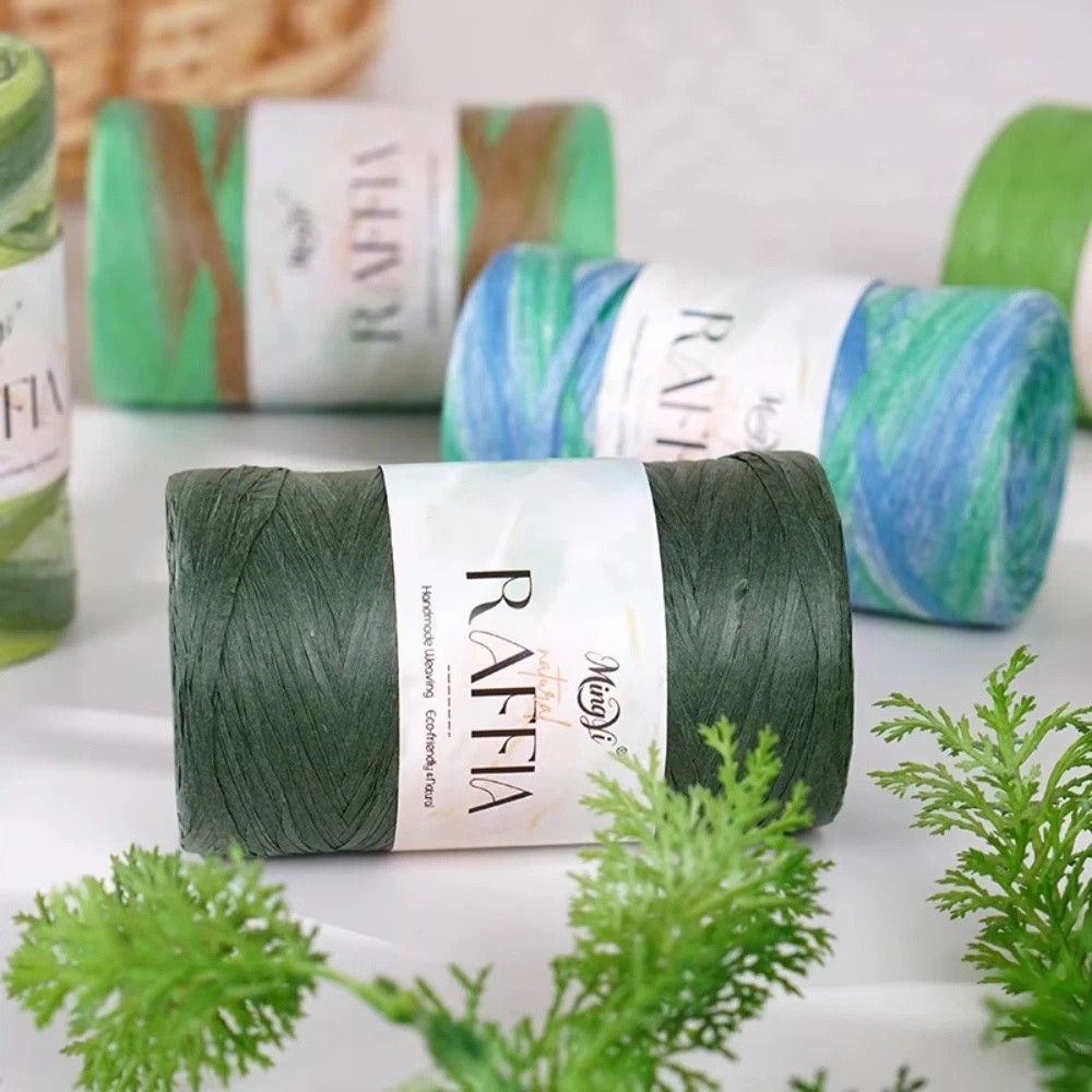 DIY Mehrfarbiges Raffia-Garn D – Crochet Bag Raffia Bewertung und Preis