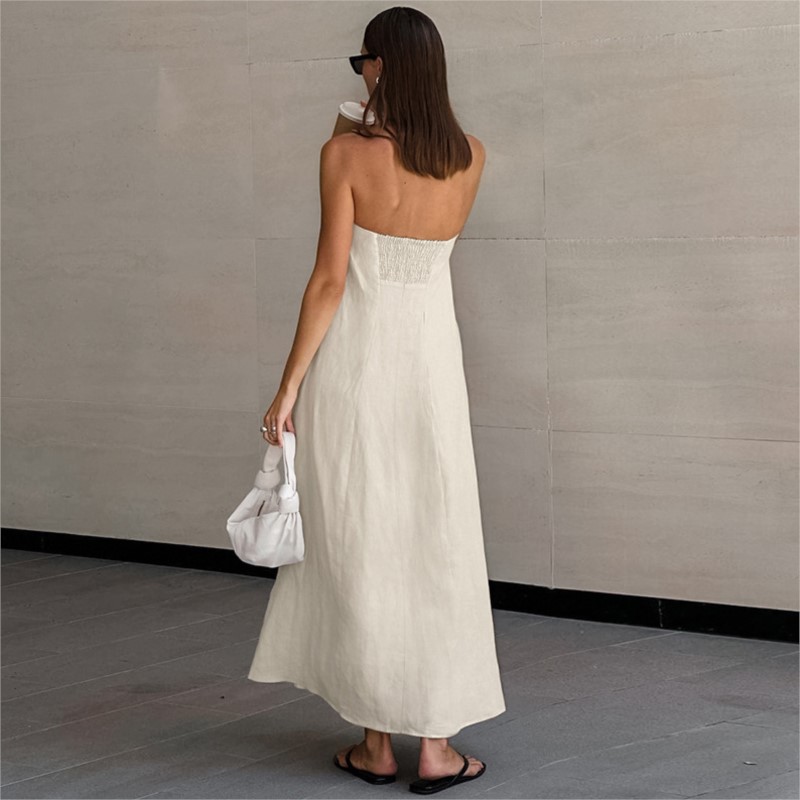 Mode Elegante Einfache Design  – Linen Dress Wrap Bewertung und Preis