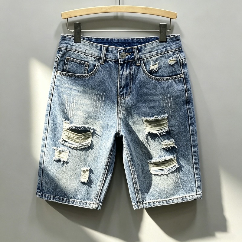 Herren-Jeansshorts im koreanis – Shorts Denim Frayed Bewertung und Preis