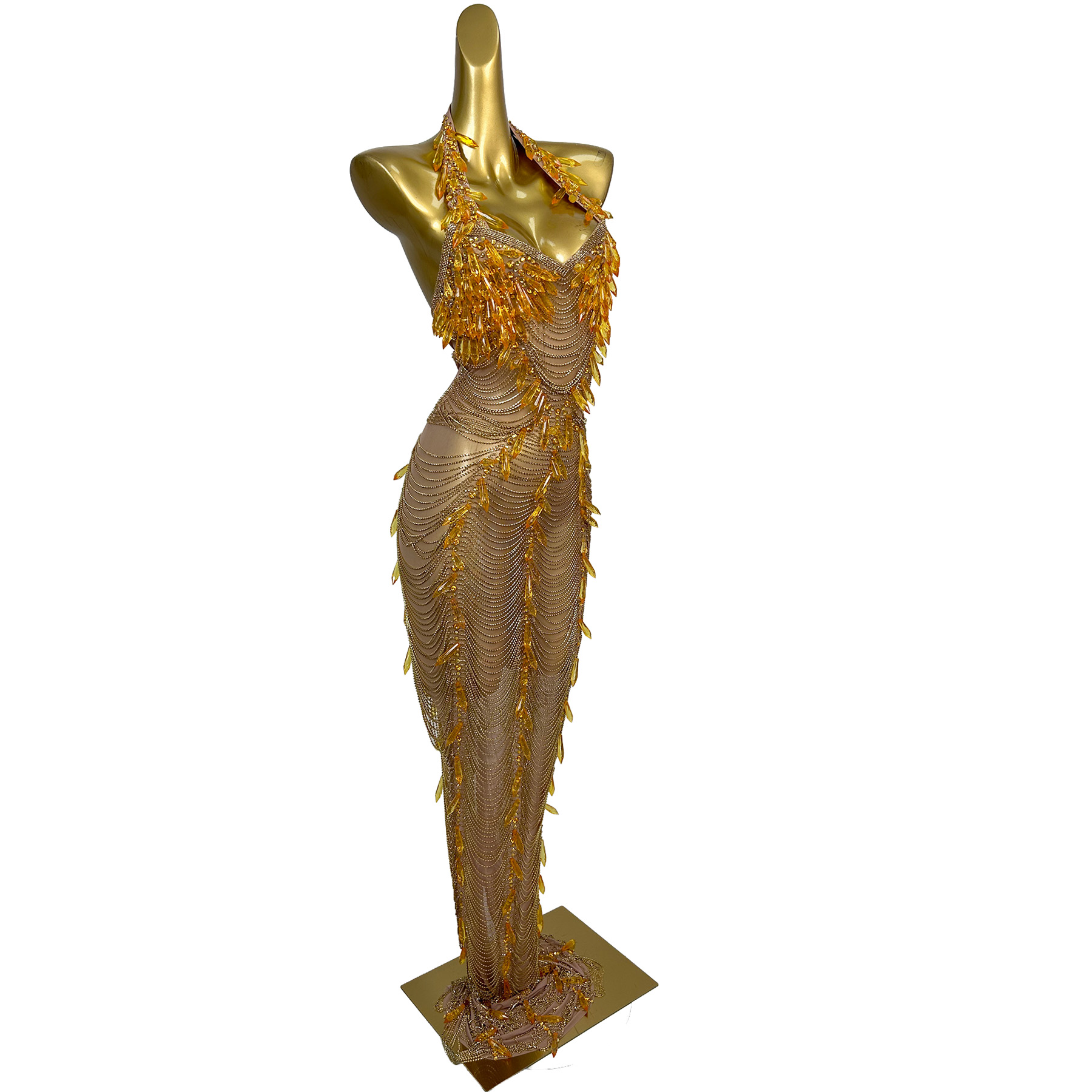 Ailisi Damen Luxus Gold Krista – Maxi Dress Halter Bewertung und Preis