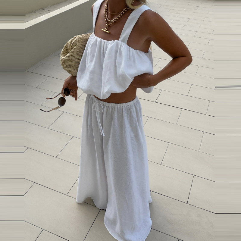 Elegantes Ärmelloses Zweiteile – Linen Pant Wide Bewertung und Preis