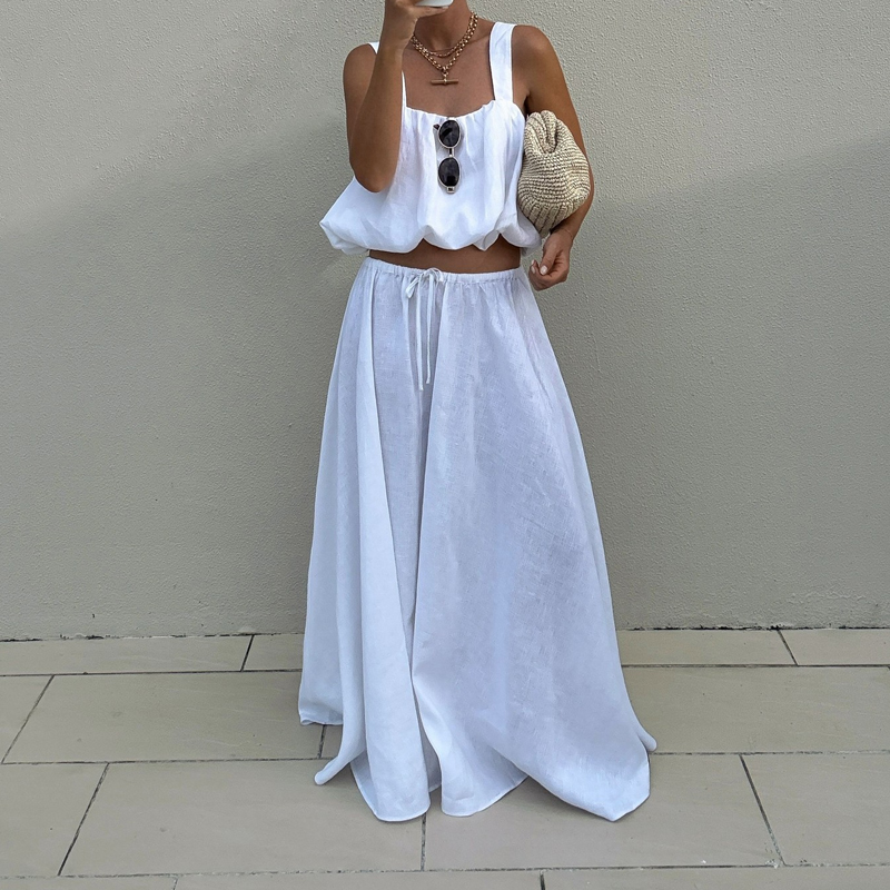 Elegantes Ärmelloses Zweiteile – Linen Pant Wide Bewertung und Preis