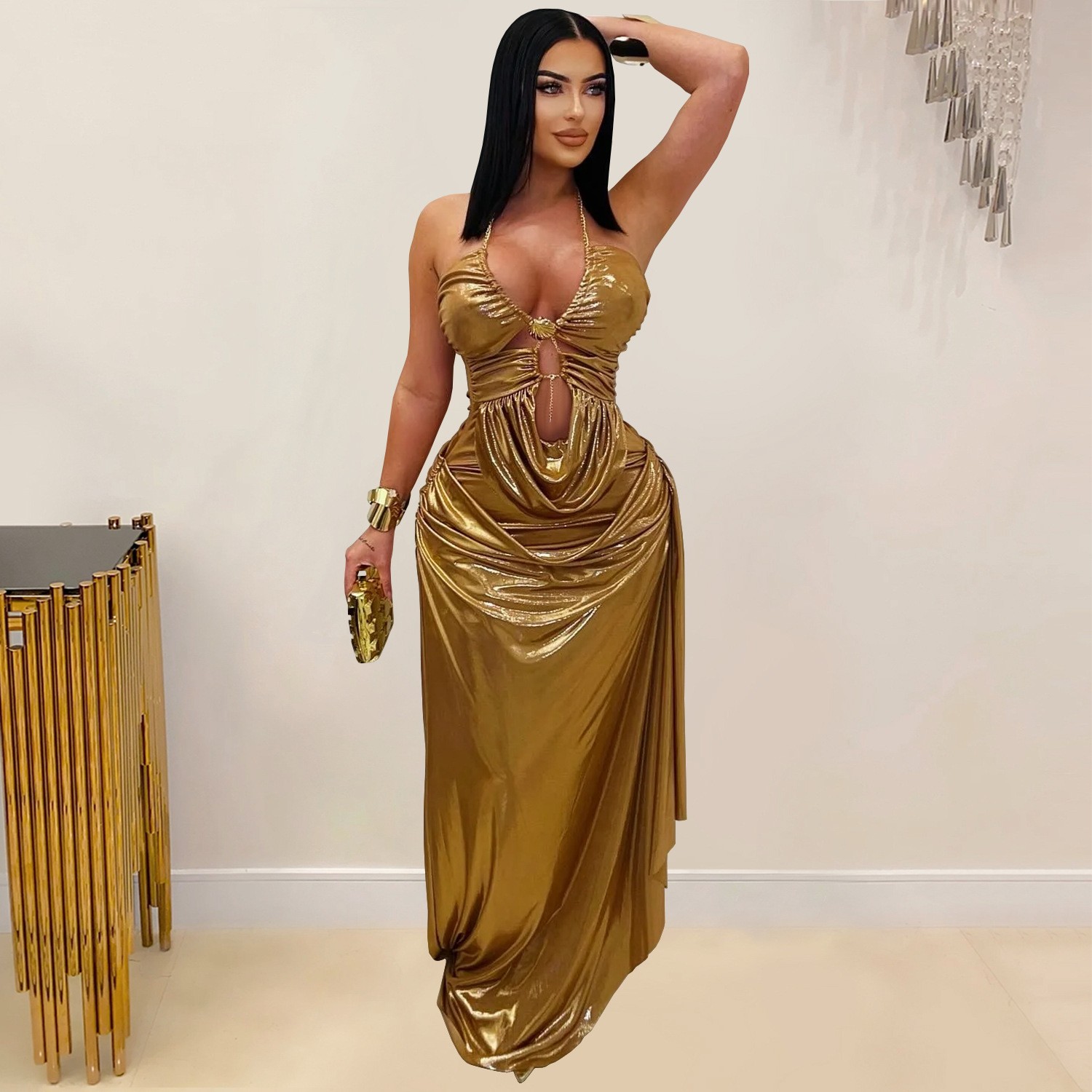 Abendkleid für Hochzeitsgäste  – Maxi Dress Halter Bewertung und Preis