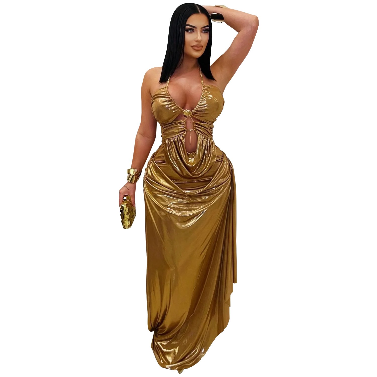 Abendkleid für Hochzeitsgäste  – Maxi Dress Halter Bewertung und Preis