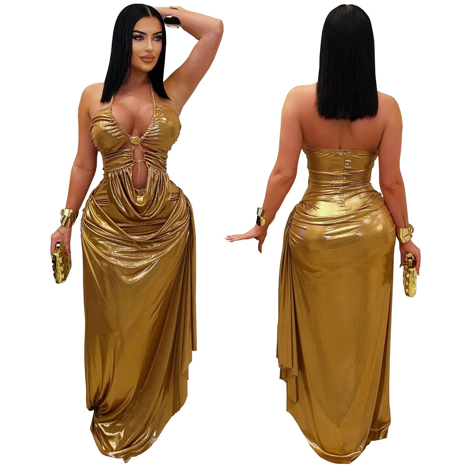 Abendkleid für Hochzeitsgäste  – Maxi Dress Halter Bewertung und Preis