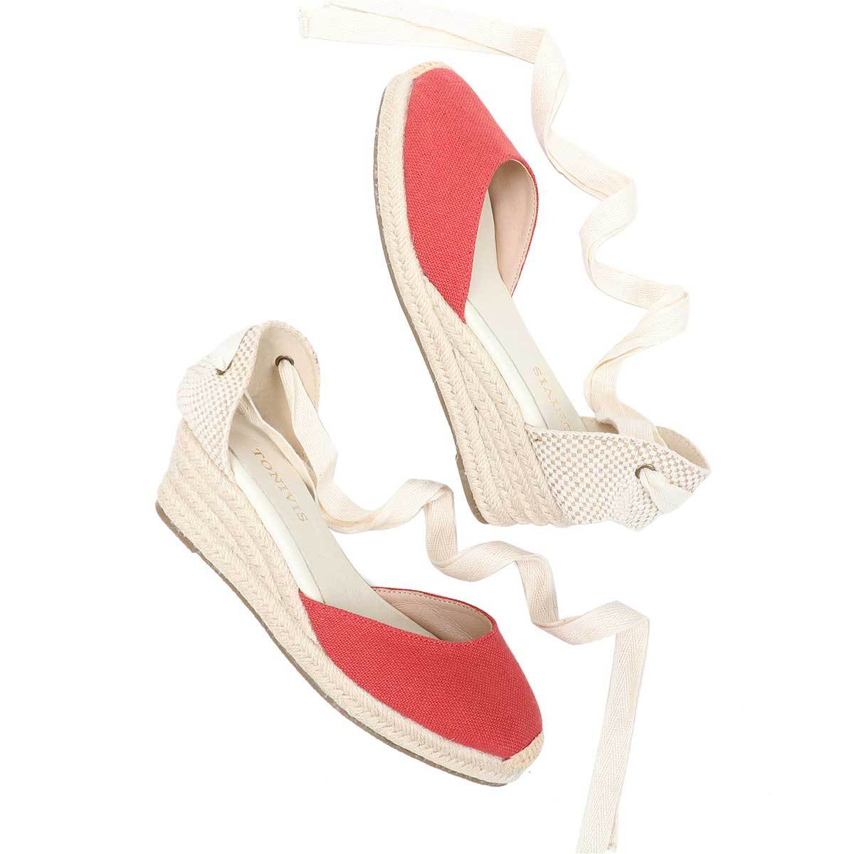 Damen Keilsandaletten mit Schn – Wedge Espadrille Women Bewertung und Preis