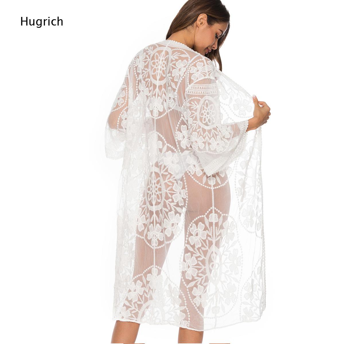 Eleganter weißer Kimono mit fl – Kimono Sheer Floral Bewertung und Preis