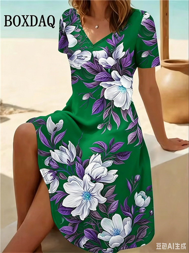 6XL Übergröße Damenkleider Som – Romper Floral Print Bewertung und Preis