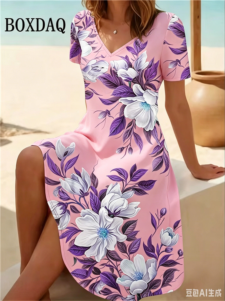 6XL Übergröße Damenkleider Som – Romper Floral Print Bewertung und Preis