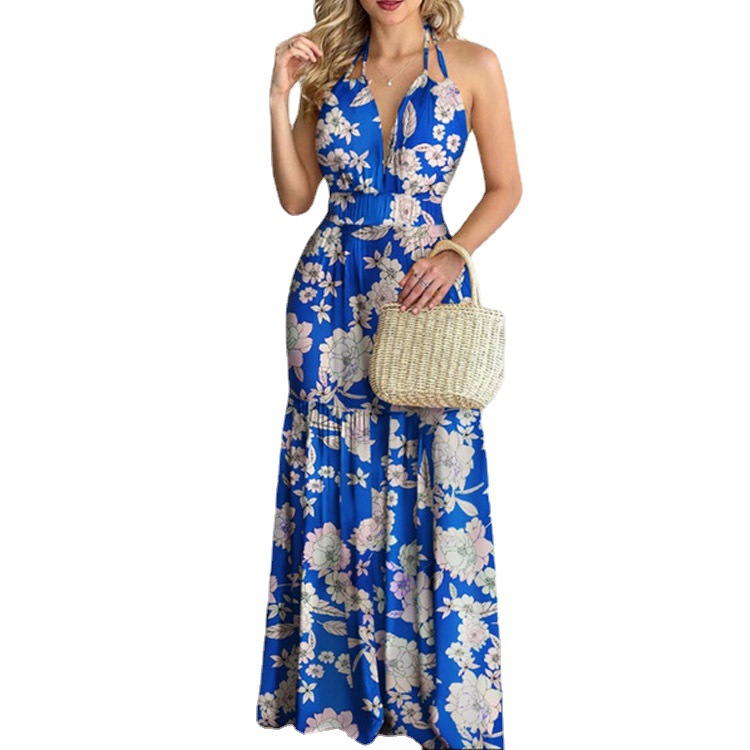Florales Maxikleid, langes, rü – Maxi Dress Halter Bewertung und Preis
