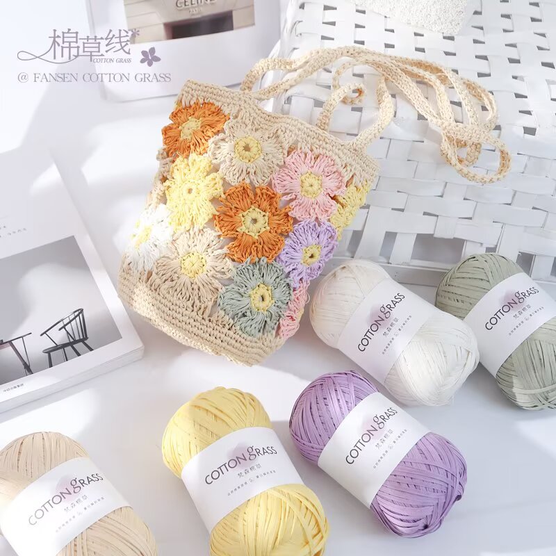 50g Baumwoll-Grasgarn im Raffi – Crochet Bag Raffia Bewertung und Preis