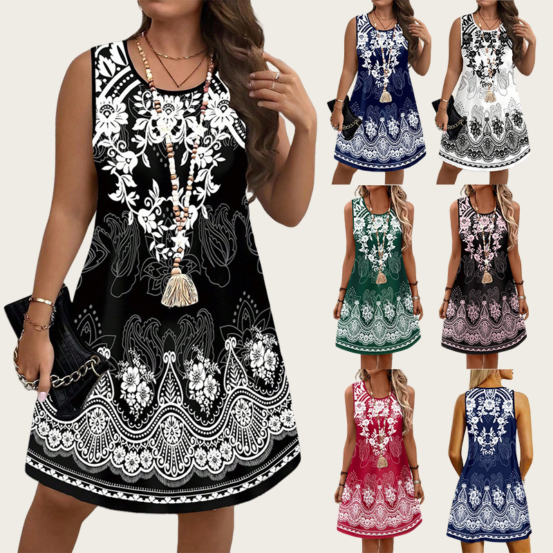Ethnischer Stil Vintage-Kleide – Romper Floral Print Bewertung und Preis