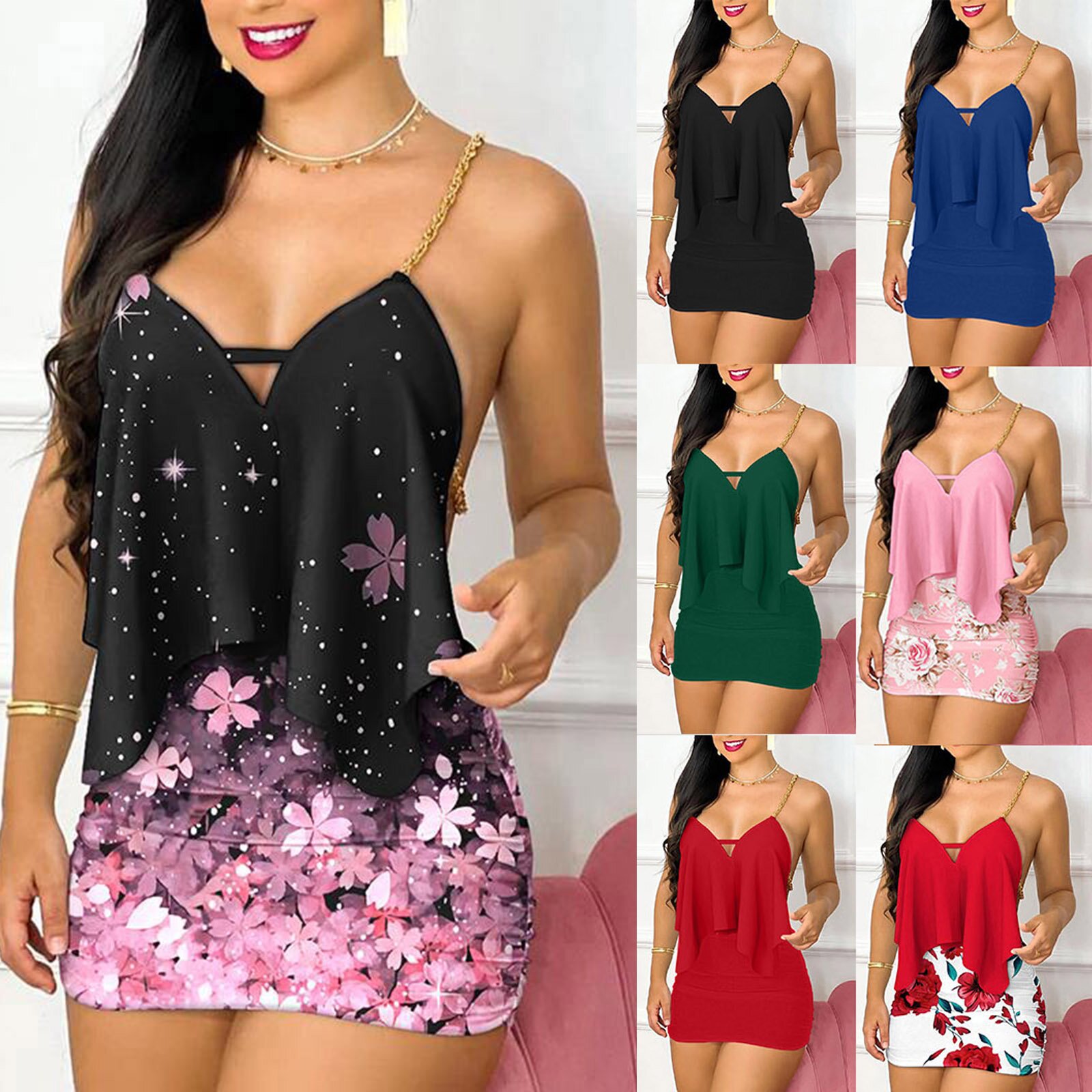 Damenkleider, Sommermode, Blum – Maxi Dress Halter Bewertung und Preis