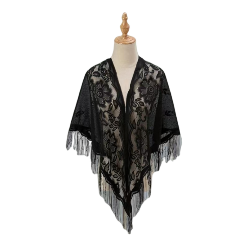 Blumiger Spitzen-Schal für Dam – Kimono Sheer Floral Bewertung und Preis