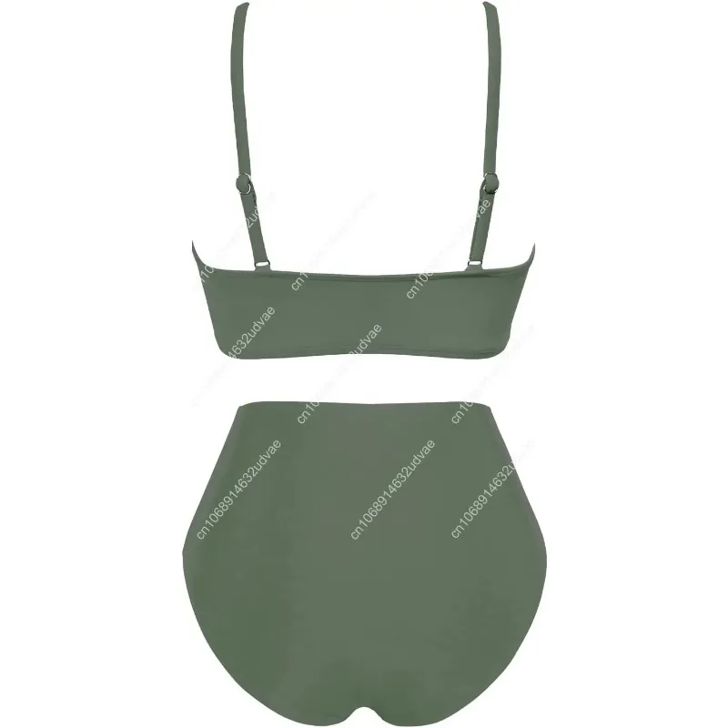 Damen-Bikini-Sets mit hoher Ta – Swimsuit Bikini Ruched Bewertung und Preis
