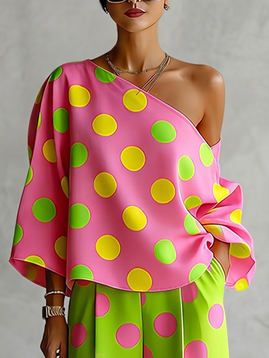 Missuoo Damen Polka Dot 2-Teil – Blouse Off Shoulder Bewertung und Preis