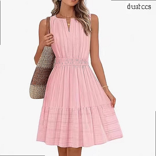 Frühling Sommer Damen Ärmellos – Linen Dress Wrap Bewertung und Preis