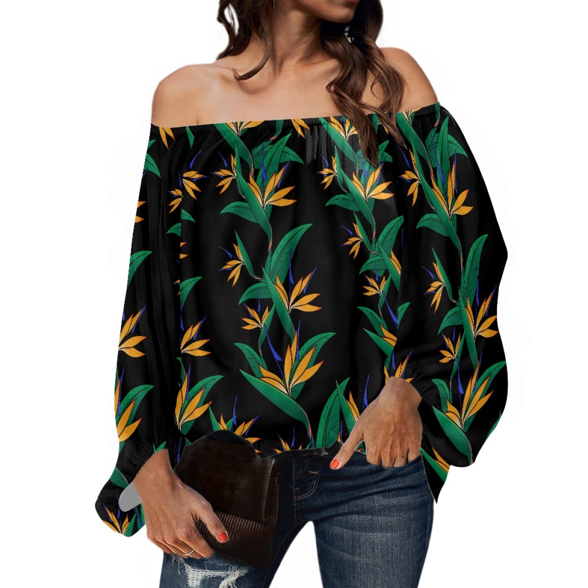 Polynesische Stammeskleidung S – Blouse Off Shoulder Bewertung und Preis