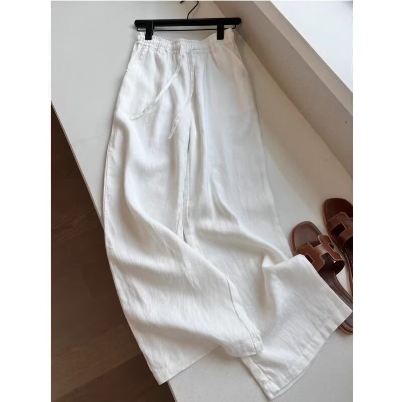 Koreanisches Set aus weißer Ba – Linen Pant Wide Bewertung und Preis
