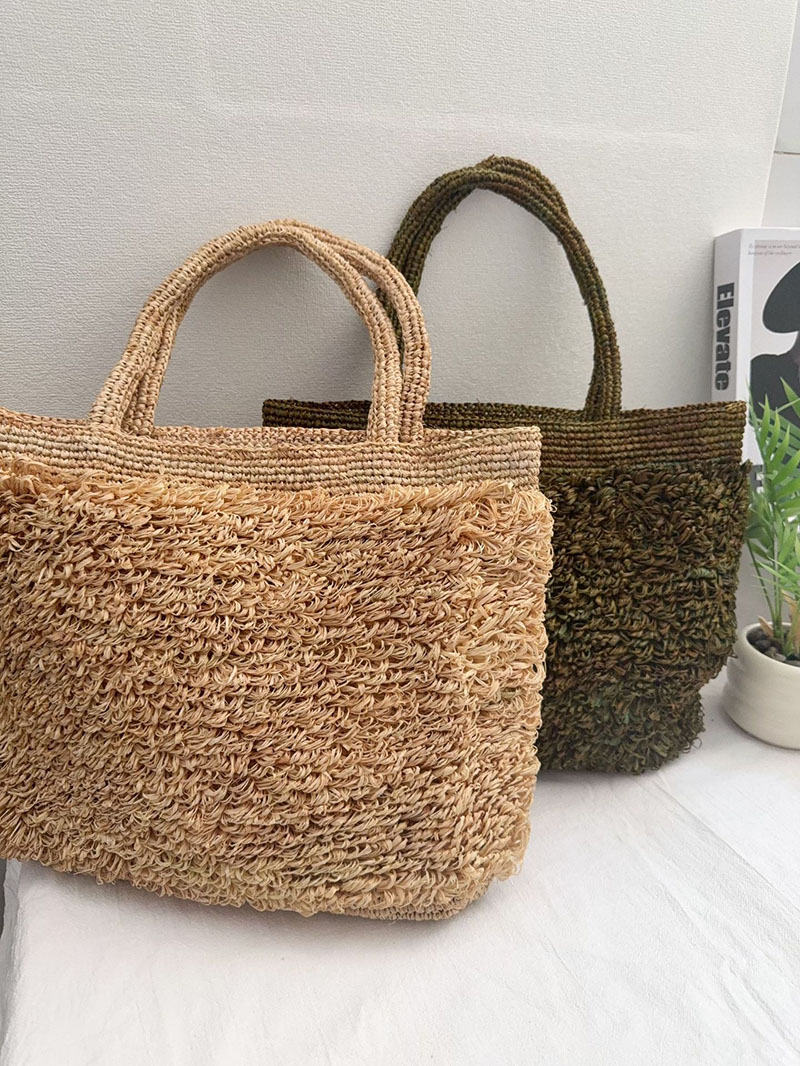 Luxuriöse Raffia-Strohtasche,  – Crochet Bag Raffia Bewertung und Preis
