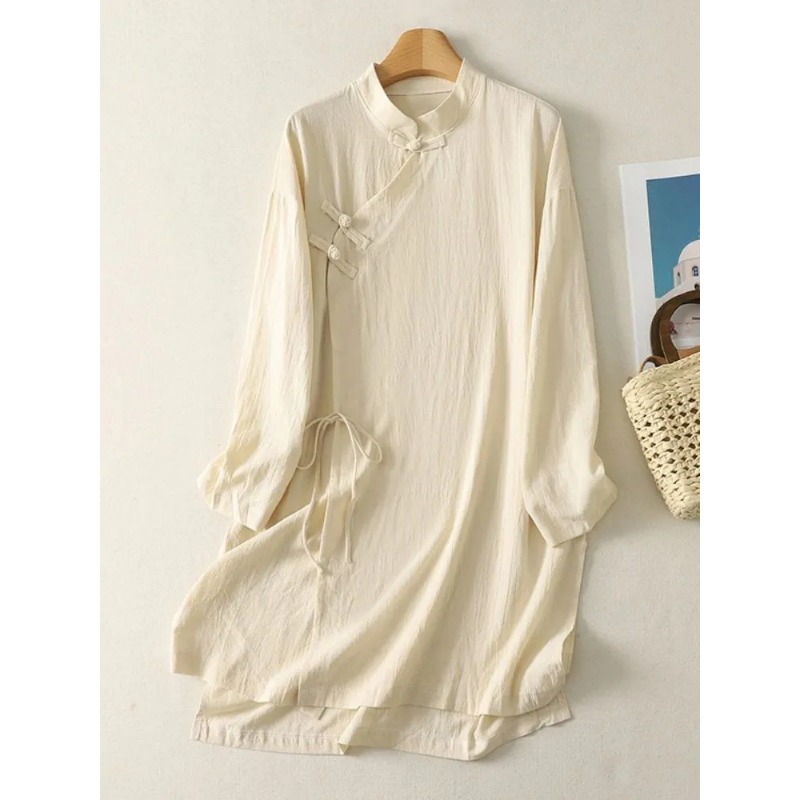 Damen-Tunika-Kleid im chinesis – Linen Dress Wrap Bewertung und Preis