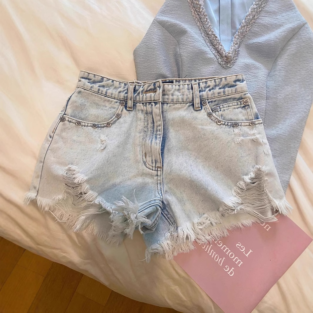 2026 Sommer Vintage Washed Jea – Shorts Denim Frayed Bewertung und Preis