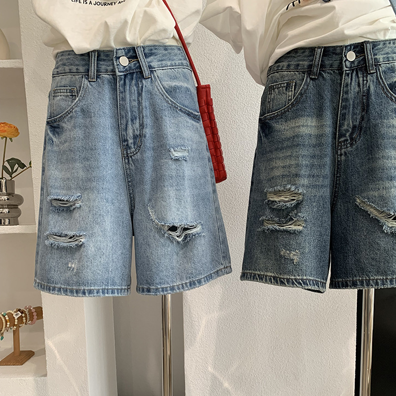 Denim-Shorts für Damen, Vintag – Shorts Denim Frayed Bewertung und Preis