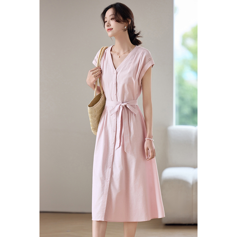 SENTUBILA Damen Midi-Kleid in  – Linen Dress Wrap Bewertung und Preis