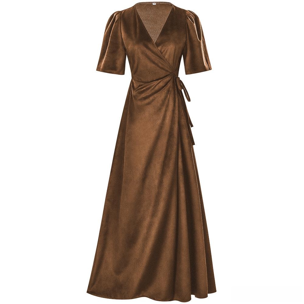 Damen Langes V-Ausschnitt Wick – Linen Dress Wrap Bewertung und Preis