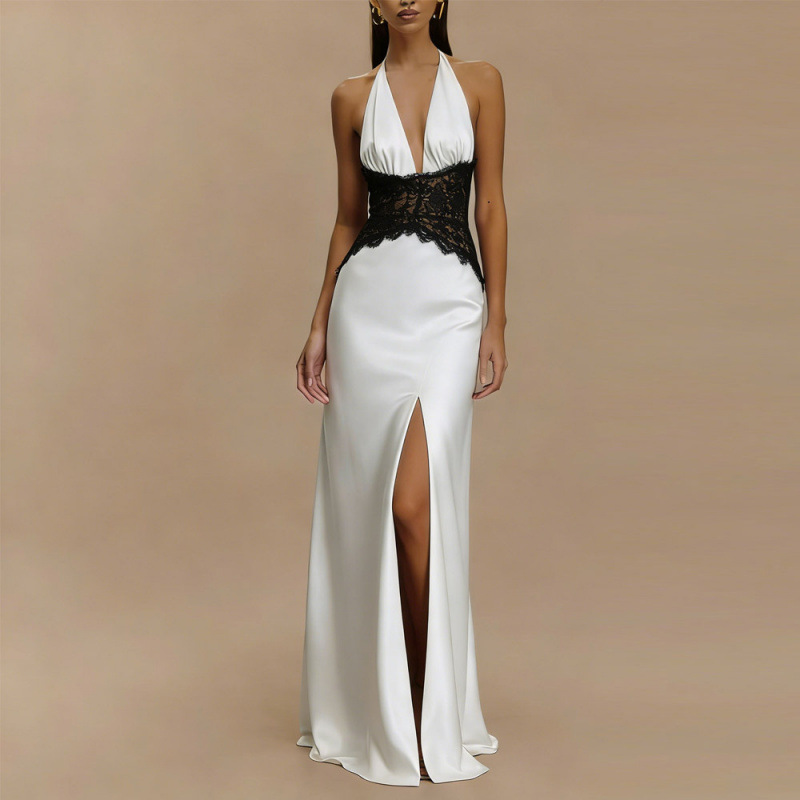 Sexy rückenfreies Neckholder-M – Maxi Dress Halter Bewertung und Preis
